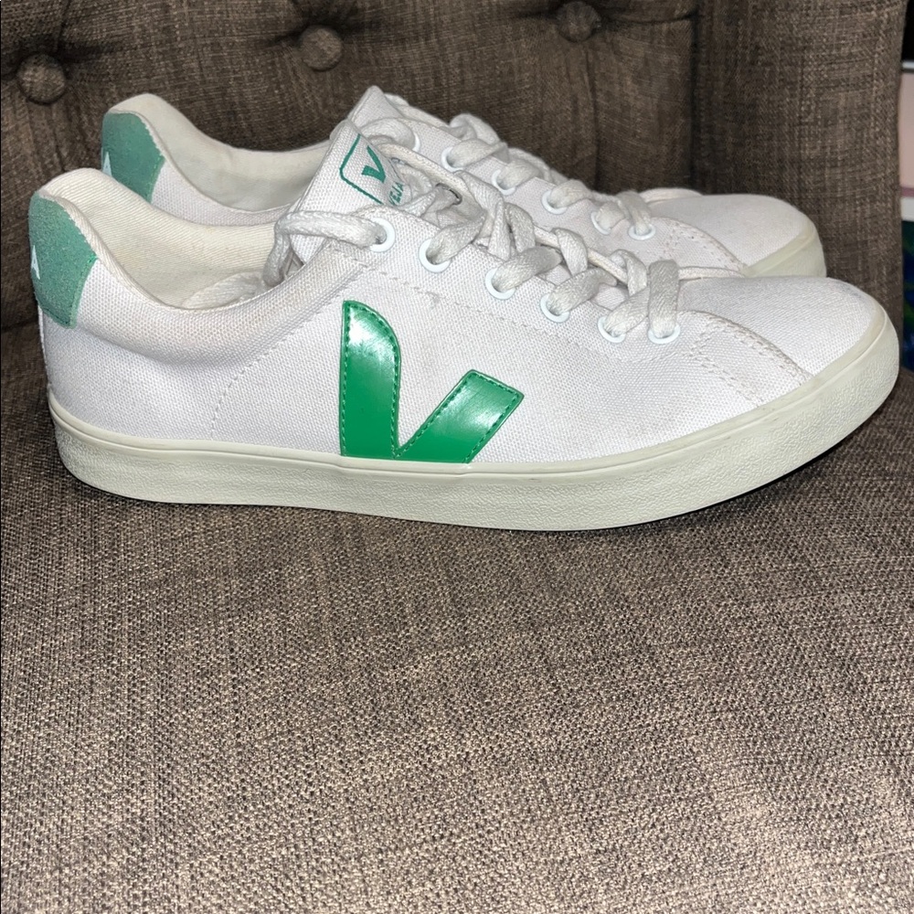Veja Esplar SE canvas sneakers in white and green women's 8